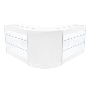 Set Banconi Bianco Helios LED K1200 CM60 con Serratura e Vetrina Espositiva