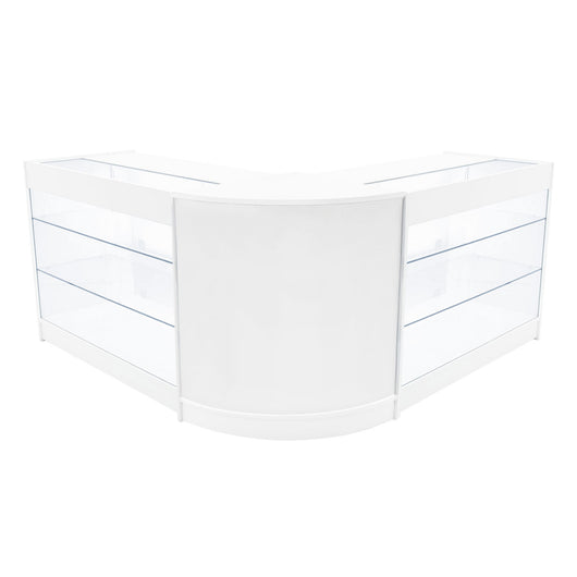 Set Banconi Bianco Helios LED K1200 CM60 con Serratura e Vetrina Espositiva