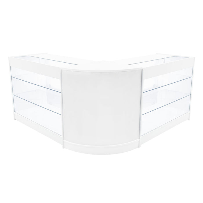 Set Banconi Bianco Helios LED K1200 CM60 con Serratura e Vetrina Espositiva