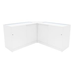 Set Banconi Bianco Helios LED K1200 CM60 con Serratura e Vetrina Espositiva