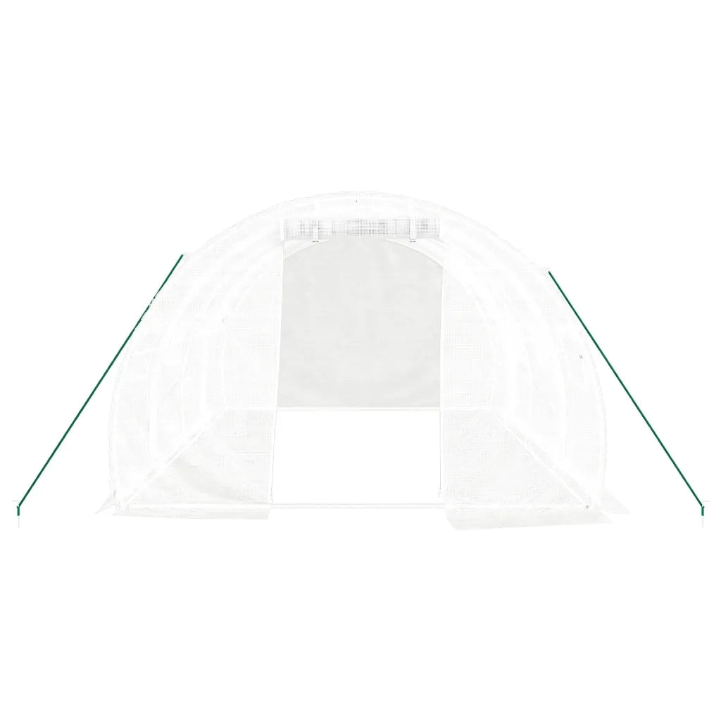 Serra con struttura in acciaio bianca 12 m² 4x3x2 m 3188050