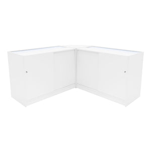 Set Banconi Adonis LED B1200 C1200 CM60 Bianco – Vetro, Chiavi e Ante