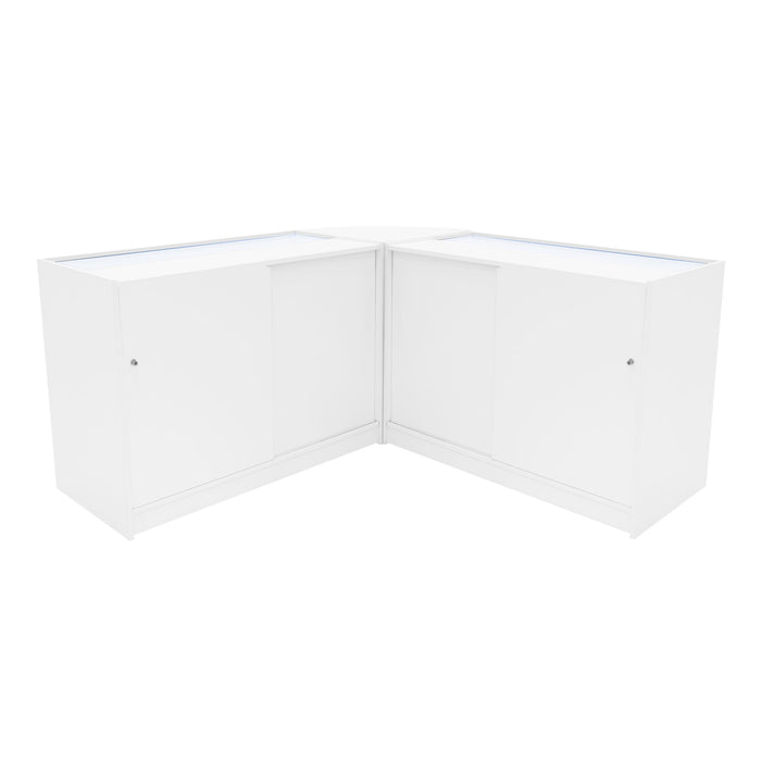 Set Banconi Adonis LED B1200 C1200 CM60 Bianco – Vetro, Chiavi e Ante