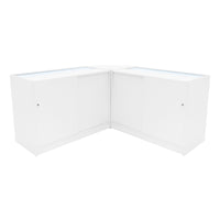 Set Bancone Bianco Hera LED K1200 C1200 CM60 con Serratura e Vetrina Espositiva