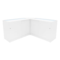 Set Banconi Bianco Triton LED K1200 B1200 CM60 con Serratura e Ripiani