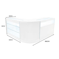 Set Banconi Bianco Triton LED K1200 B1200 CM60 con Serratura e Ripiani