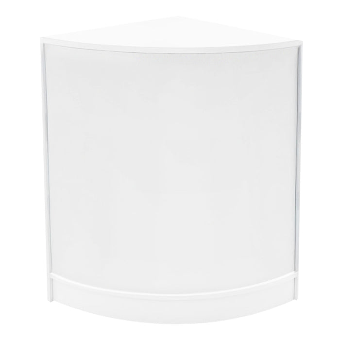 Set Bancone Bianco Hera LED K1200 C1200 CM60 con Serratura e Vetrina Espositiva