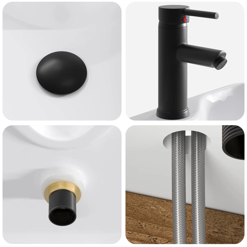 Mobile Lavabo da Parete Legno antico 39 x 41 x 62,5 cm 890580