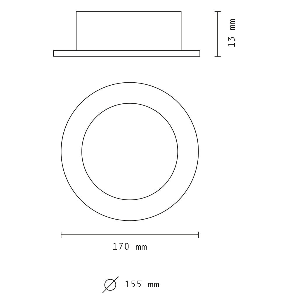 Pannello led slim da incasso tondo 12w 4000K luce naturale