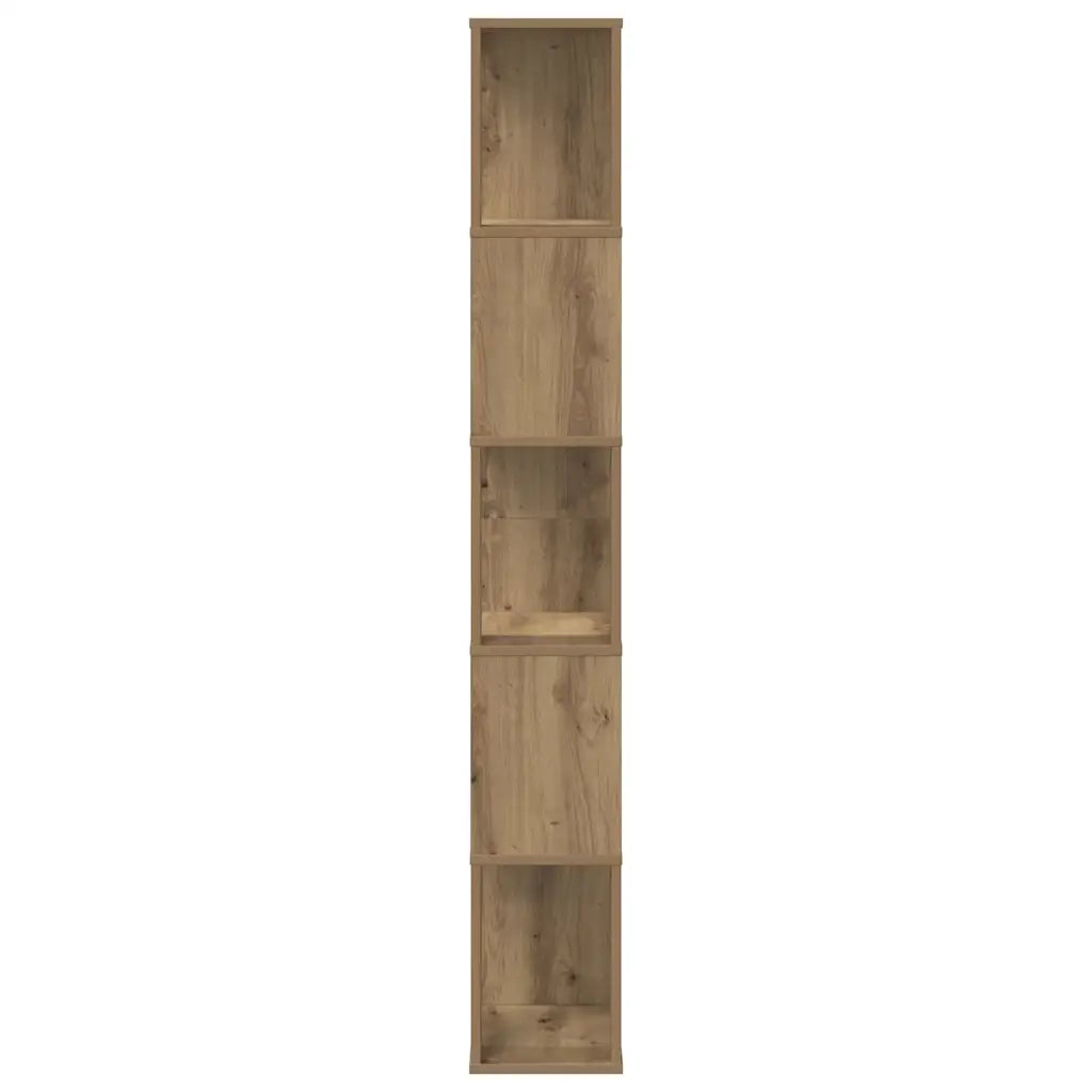 Libreria 5 Piani Rovere Artigianale 45x23,5x162,5cm Multistrato 852788