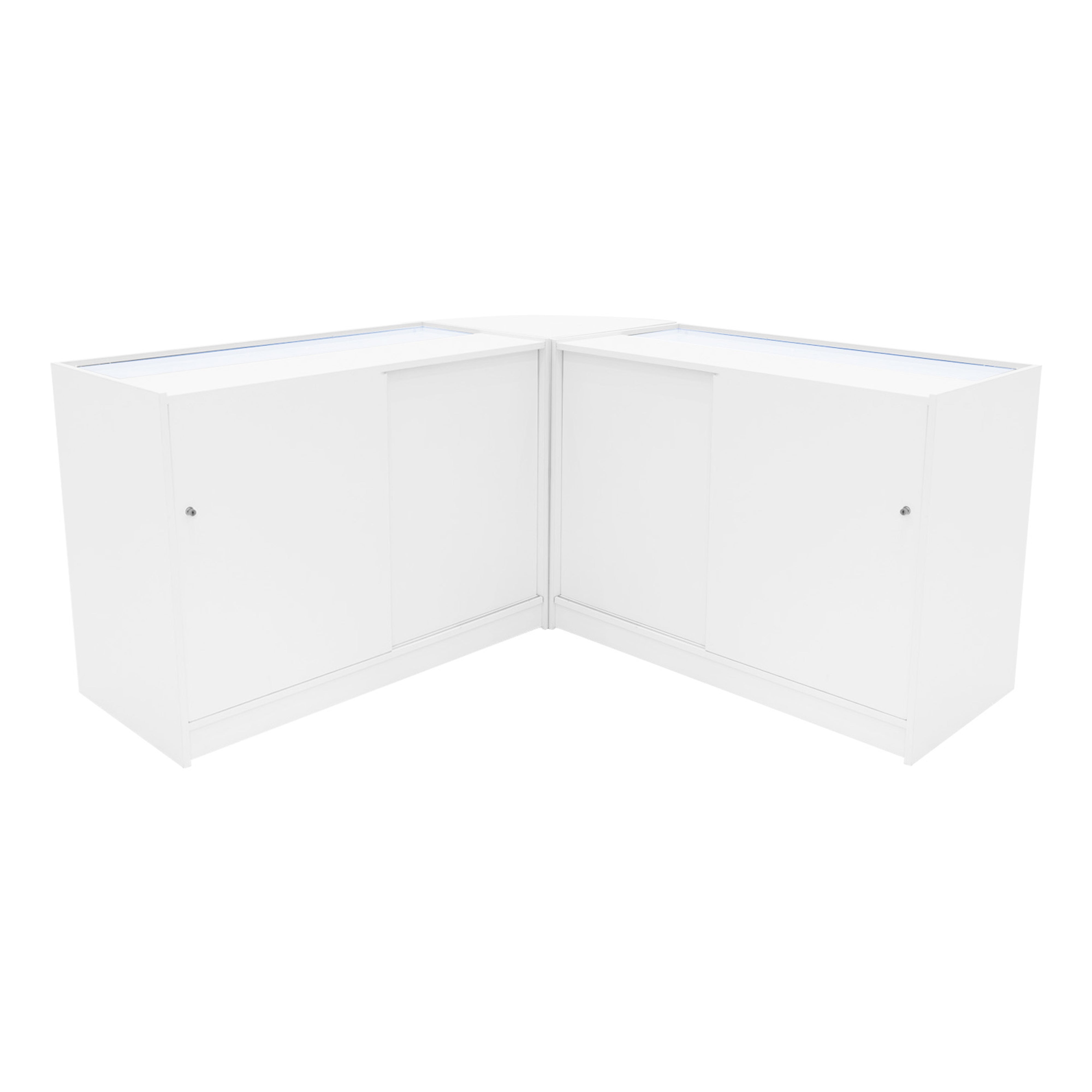 Set Banconi Andromeda LED C1200 x2 e LM60 – Bianco, Vetro, Chiavi