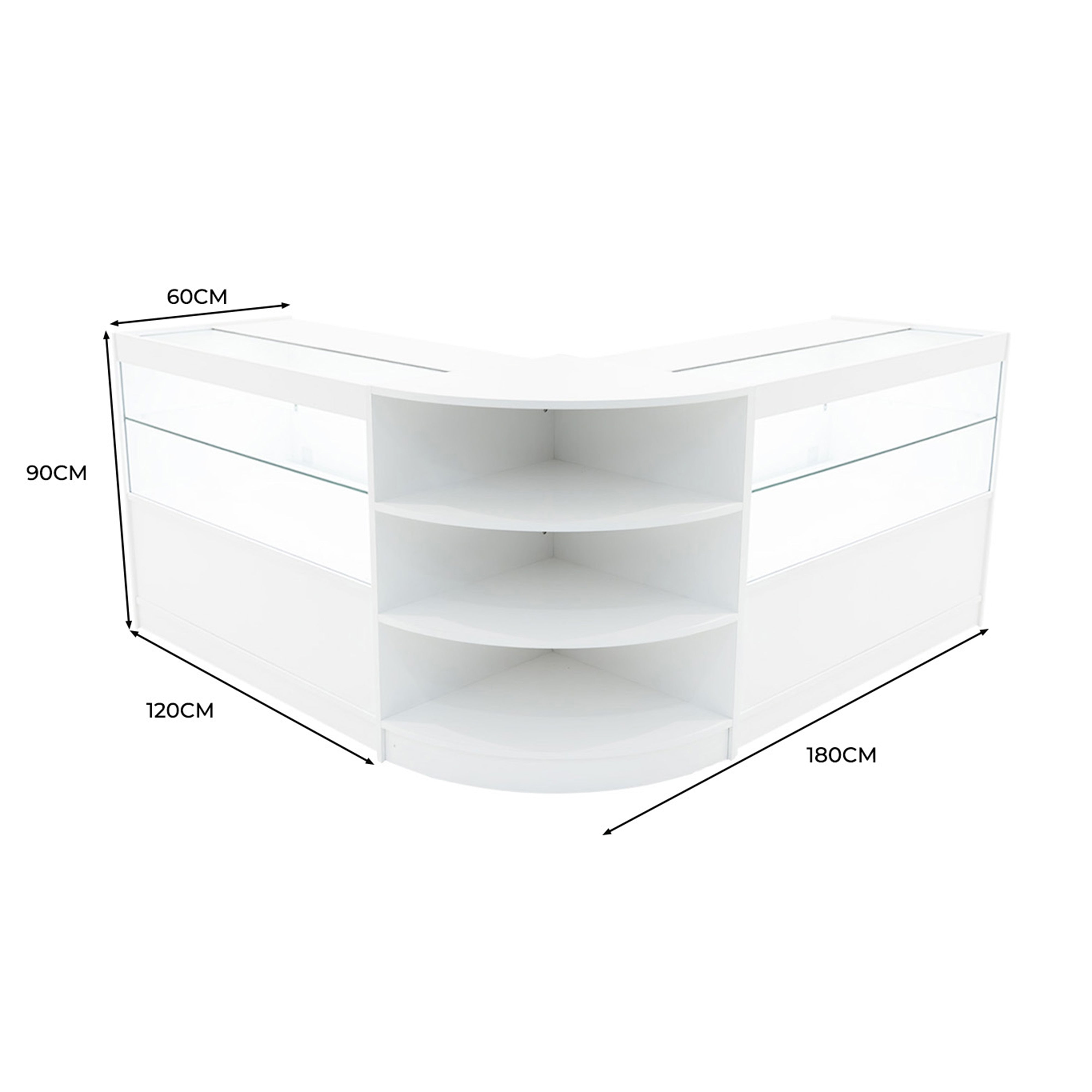 Set Banconi Andromeda LED C1200 x2 e LM60 – Bianco, Vetro, Chiavi