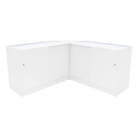 Set Bancone Bianco Apollo LED K1200 LM60 con Vetrina Espositiva 3 Ripiani