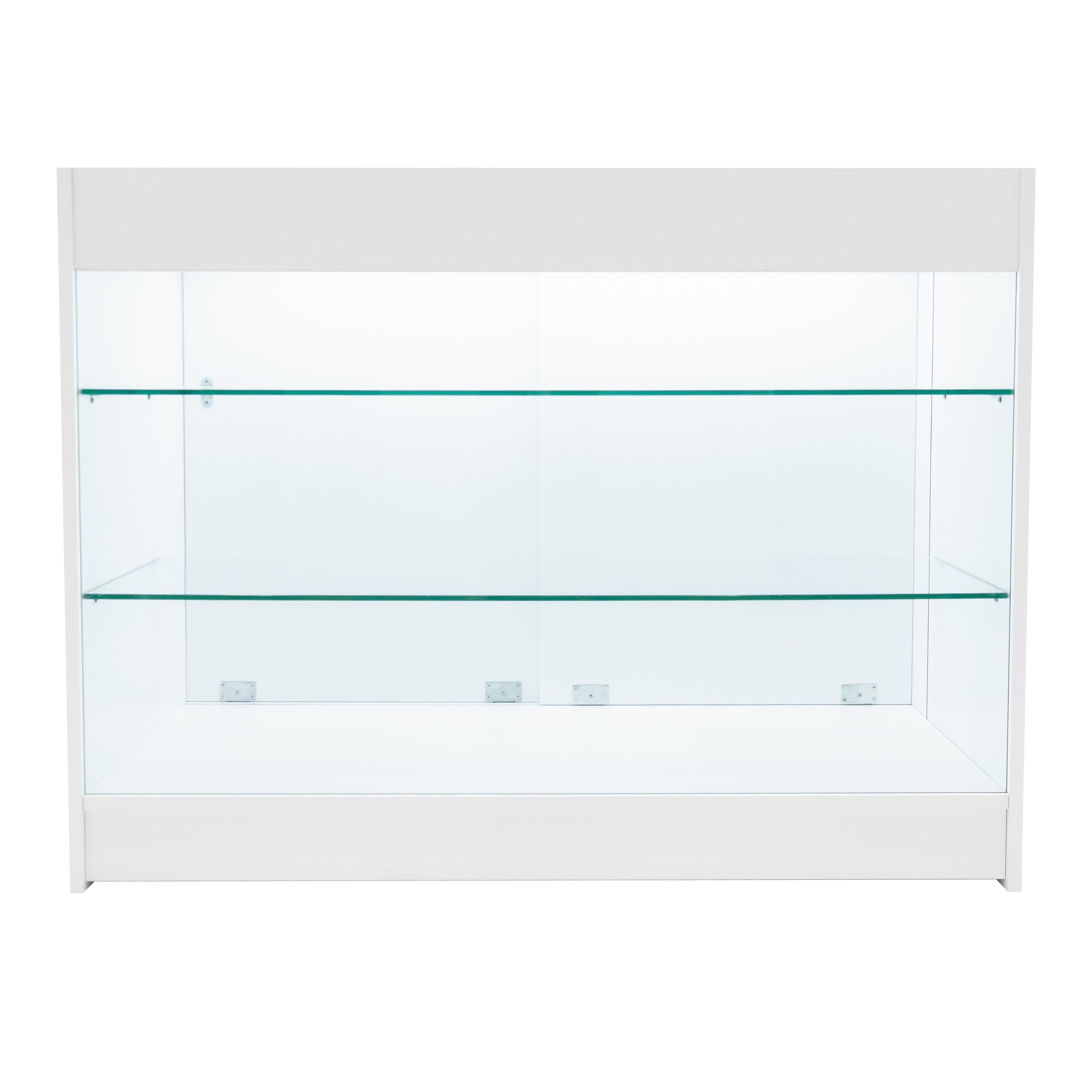 Set Bancone Bianco Apollo LED K1200 LM60 con Vetrina Espositiva 3 Ripiani