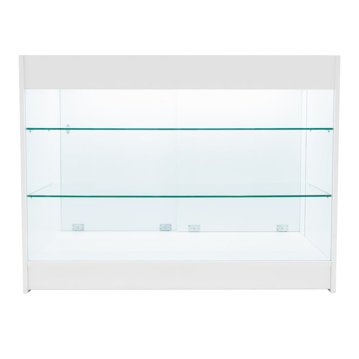 Set Bancone Bianco Apollo LED K1200 LM60 con Vetrina Espositiva 3 Ripiani