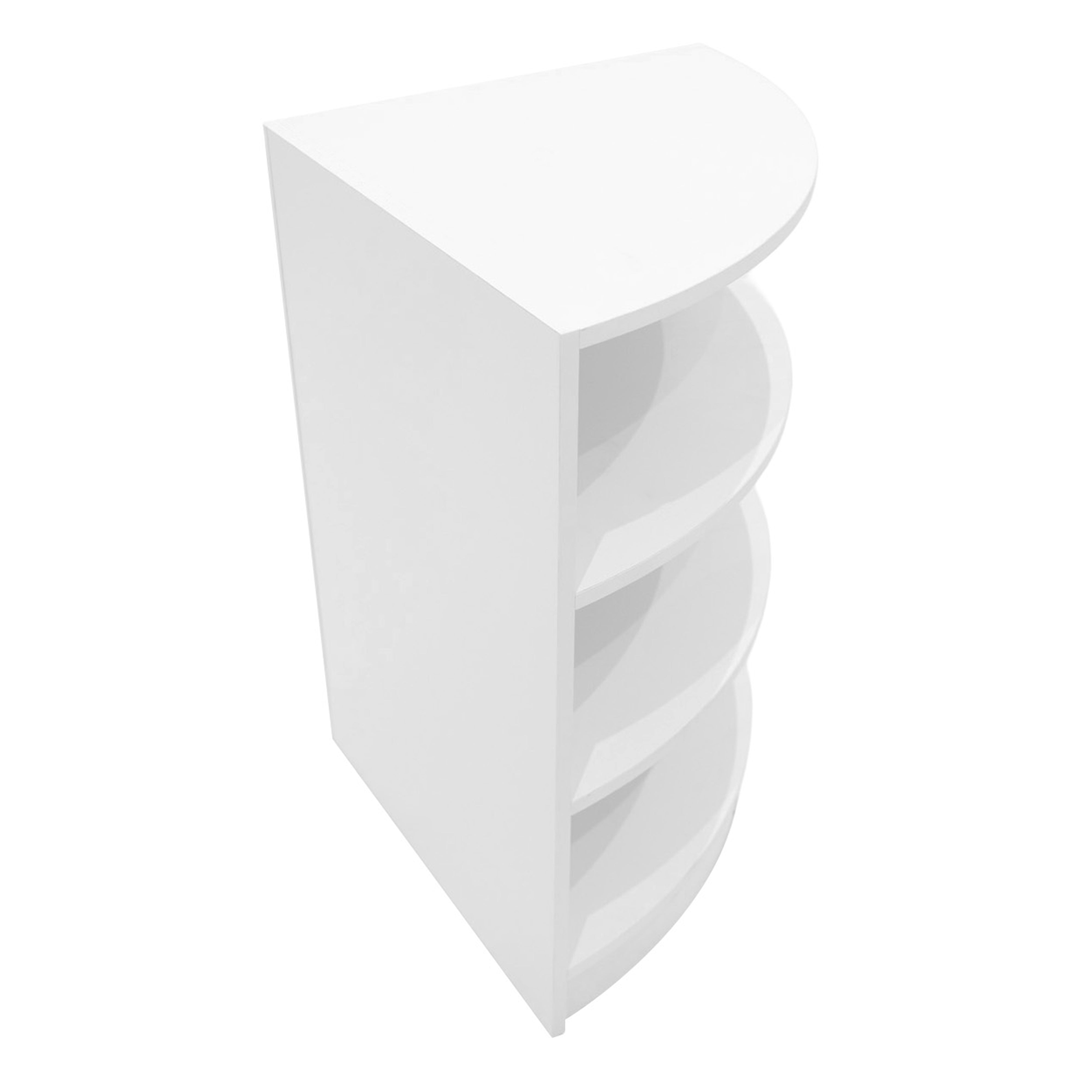 Set Bancone Bianco Apollo LED K1200 LM60 con Vetrina Espositiva 3 Ripiani