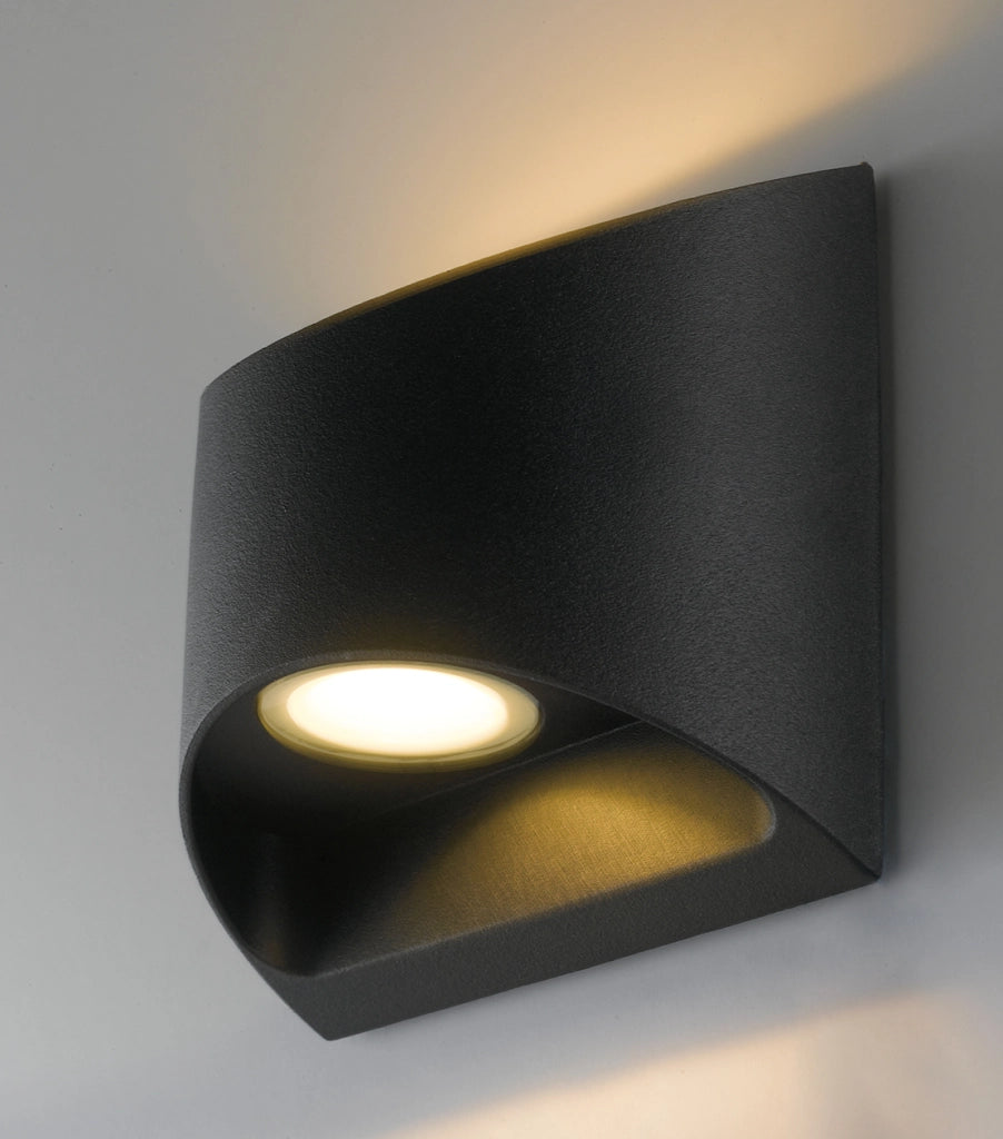 APPLIQUE BIEMISSIONE LED VEYRON NERA 7W 840LM CCT 3000K / 4000K IP54 13X6,9X12,3CM