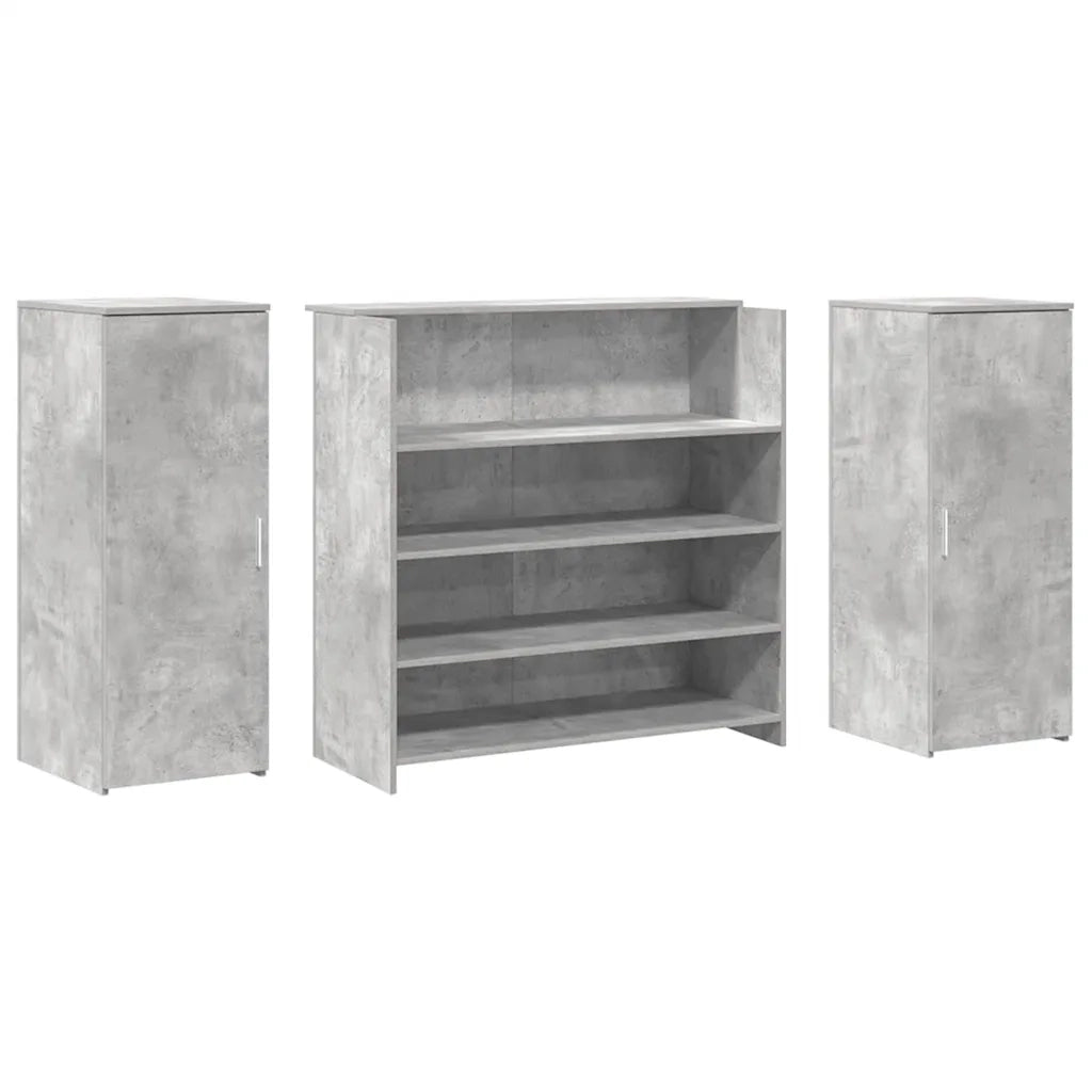 Banco Reception Grigio Cemento 180x50x103,5cm Legno Multistrato 3324172