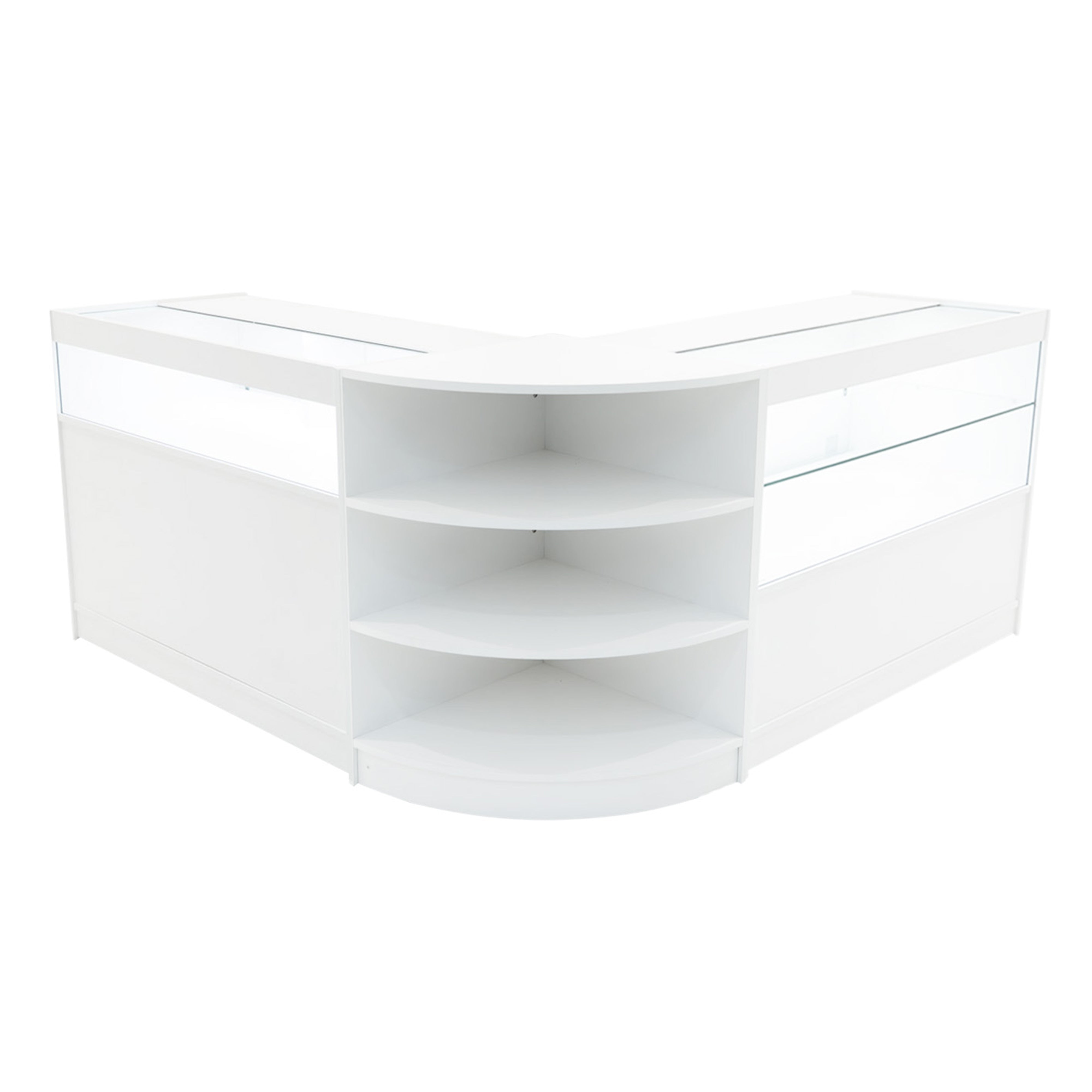 Set Banconi LED Bianco Harmonia B1200 C1200 LM60 Vetrina Negozio con Serratura