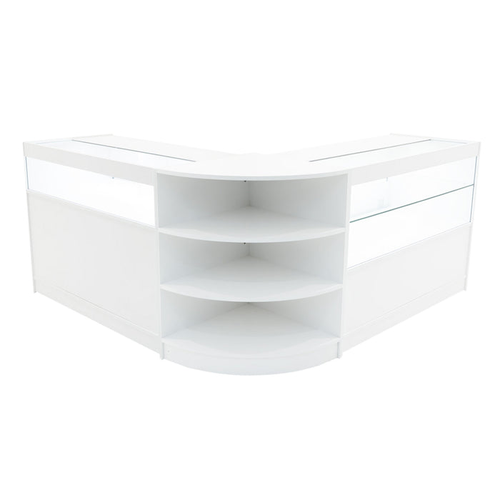 Set Banconi LED Bianco Harmonia B1200 C1200 LM60 Vetrina Negozio con Serratura