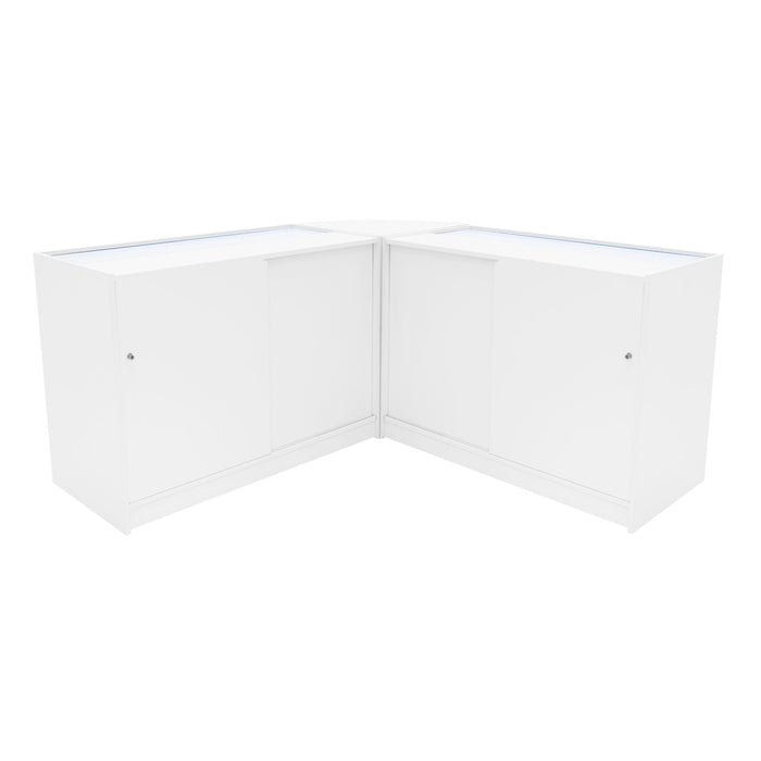 Set Banconi LED Bianco Harmonia B1200 C1200 LM60 Vetrina Negozio con Serratura