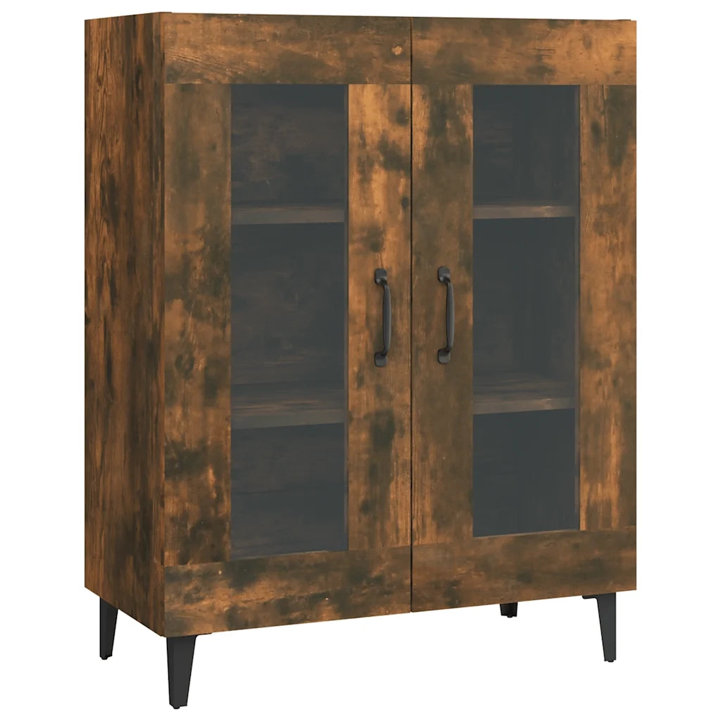 Credenza Rovere Fumo 69,5x34x90 cm in Legno Multistrato 817336