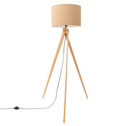 Lampada da tavolo NATT arancione spagnolo in legno naturale color tortora 40x25cm attacco E27