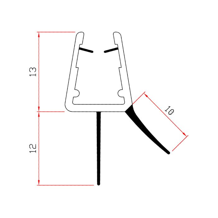 Guarnizione Per Box Doccia Con Gocciolatoio Vetro 6-8mm