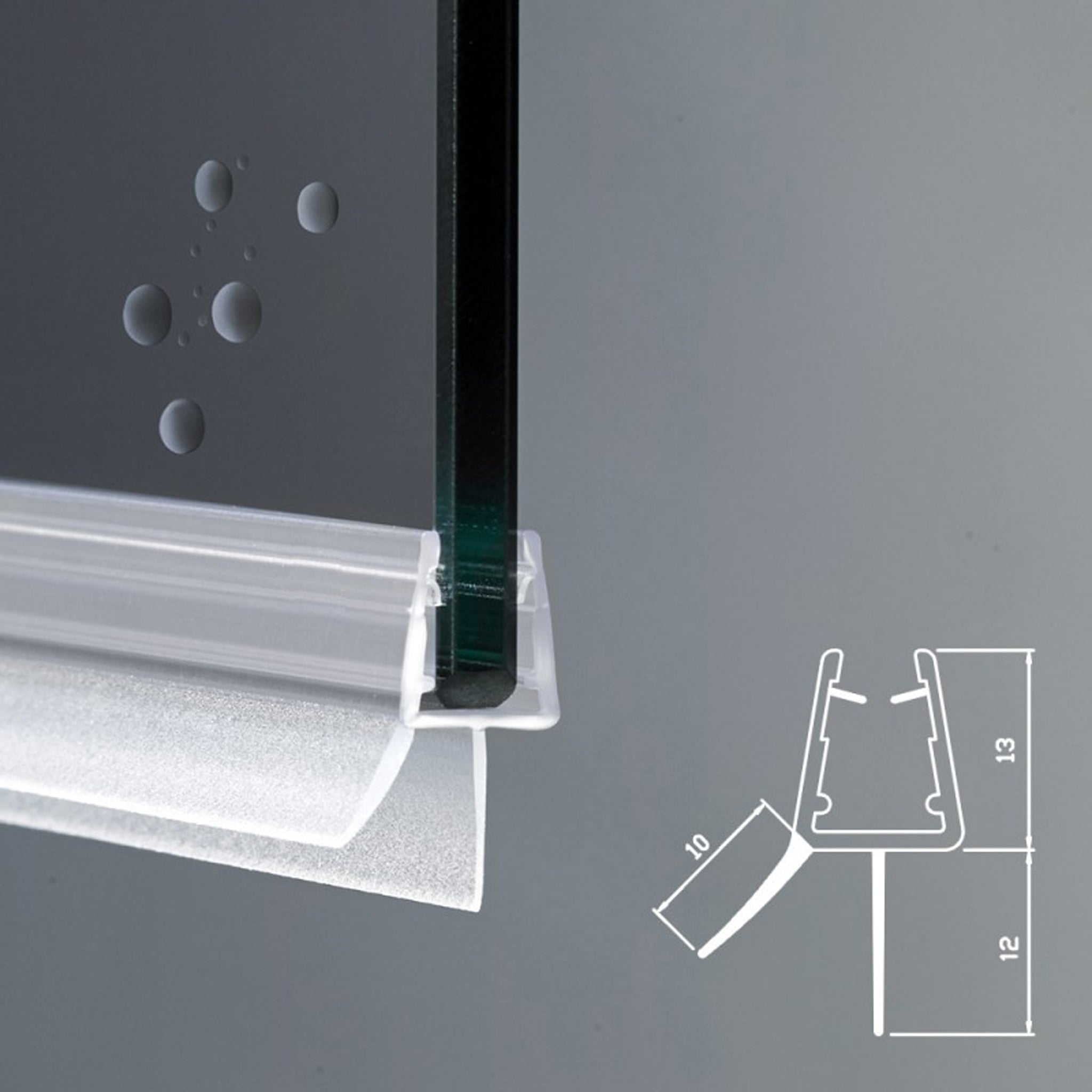 Guarnizione Per Box Doccia Con Gocciolatoio Vetro 6-8mm
