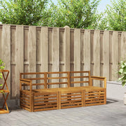 Set divani 3 pz Naturale Legno di Acacia Massello 3374274