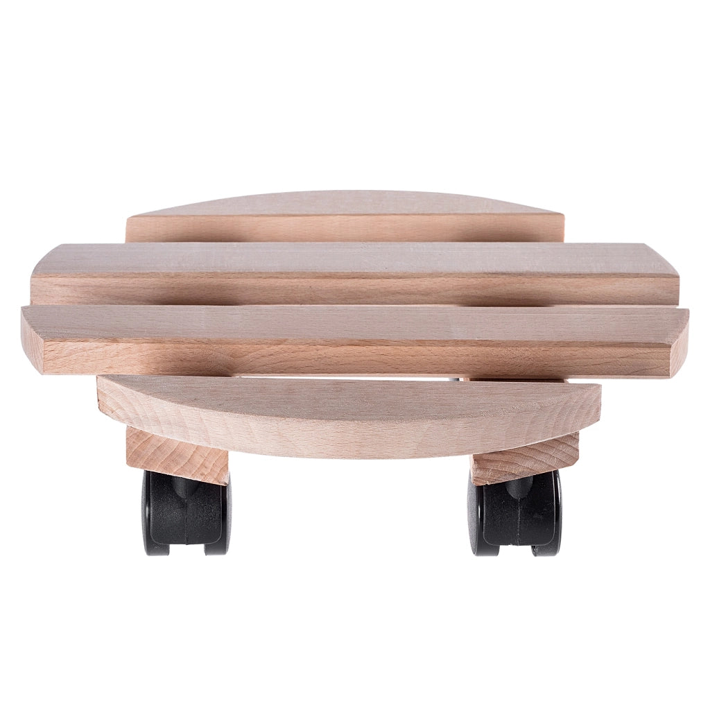 Supporto per vaso da fiori KADAX, piattaforma rotonda in legno, 30 cm