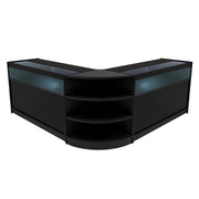 Set Bancone Nero Theseus LED B1500 LM60 con Serratura e Vetrina Espositiva
