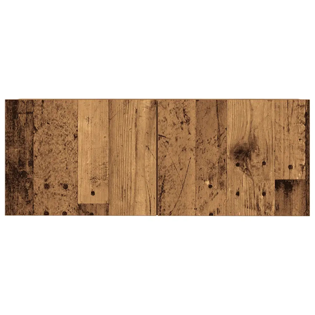 Set Mobile TV 4 pz Montato a Parete Legno Antico in Truciolato 3329219