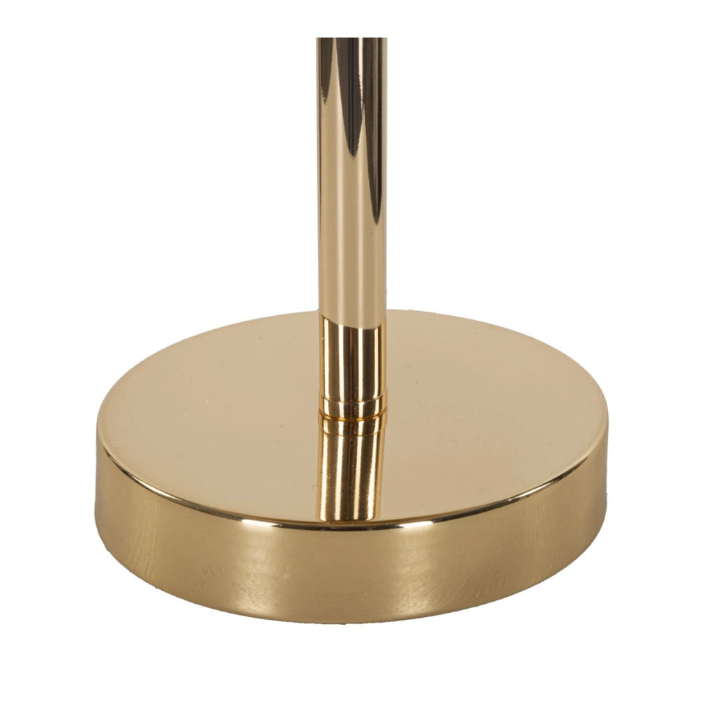Lampada da tavolo Palm cammello in metallo dorato con piume di struzzo