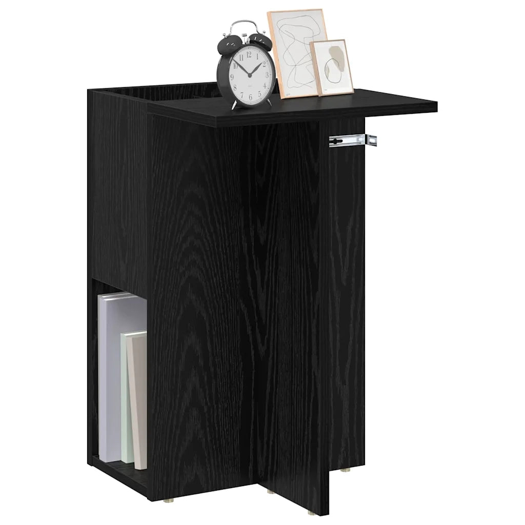 Tavolino Rovere Nero 35 x 40 x 55 cm Legno multistrato 891097