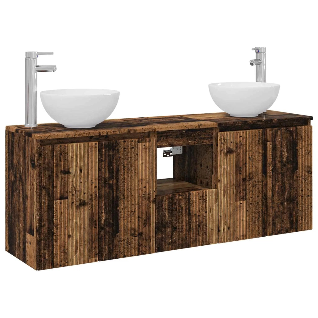 Set di Armadi da Bagno 3 pz Legno antico 49,5 x 41 x 64,5 cm 3405635
