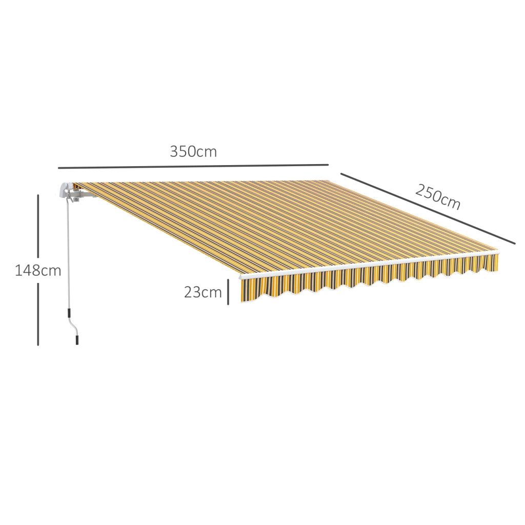 Tenda da sole ¨C zephmum ¨C Giallo Grigio 3.5x2.5 m