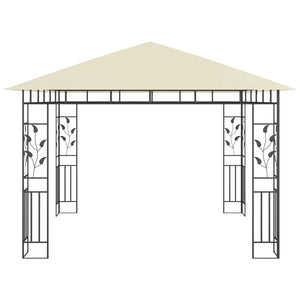 Gazebo con Zanzariera 3x3x2,73 m Crema 180 g/mÂ²