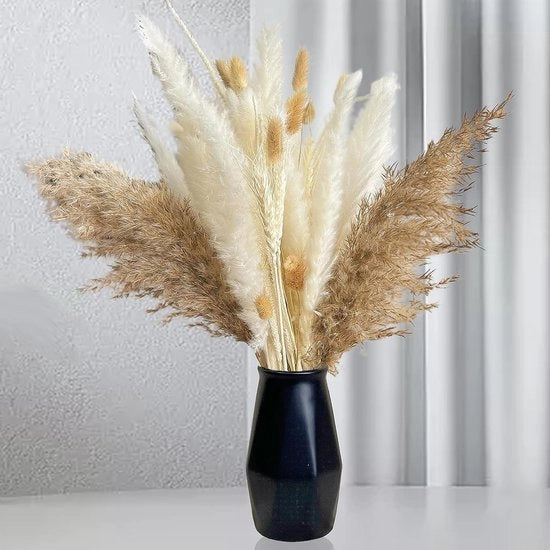 Pampas artificiale, 79 pezzi, pampas naturale, decorazione floreale essiccata, bouquet di fiori essiccati, decorazione bohemien, pampas morbido per matrimonio, casa, decorazione boho