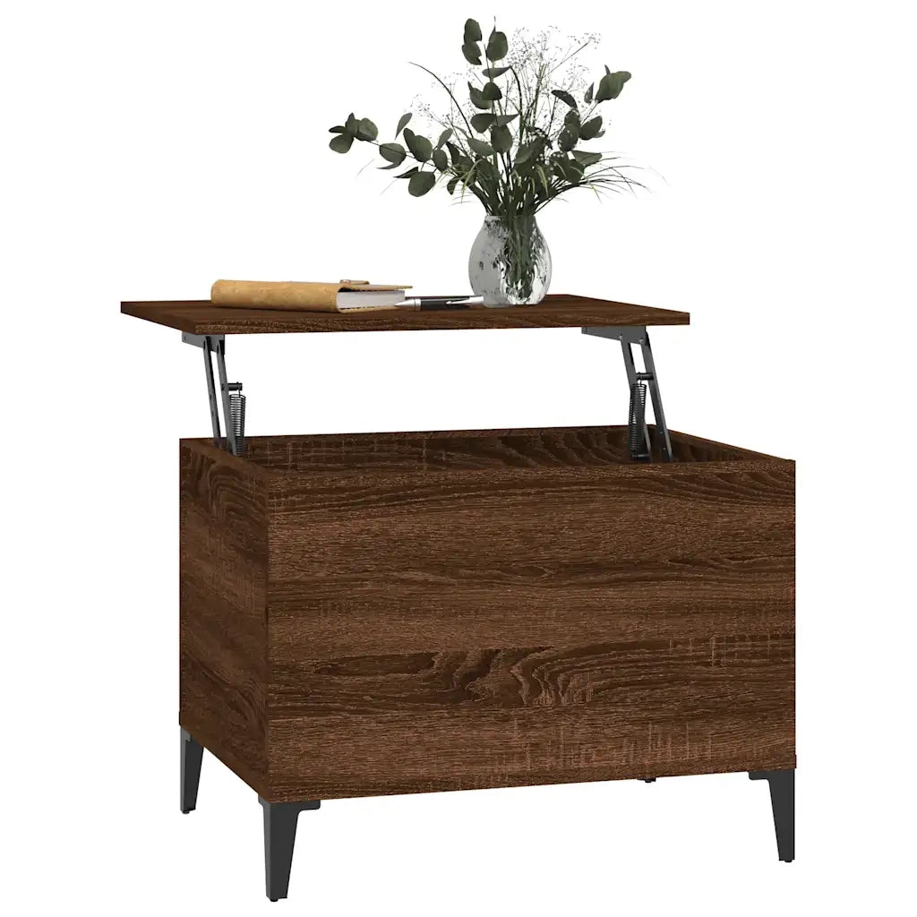 Tavolino Salotto Rovere Marrone 60x44,5x45 cm Legno Multistrato 819579