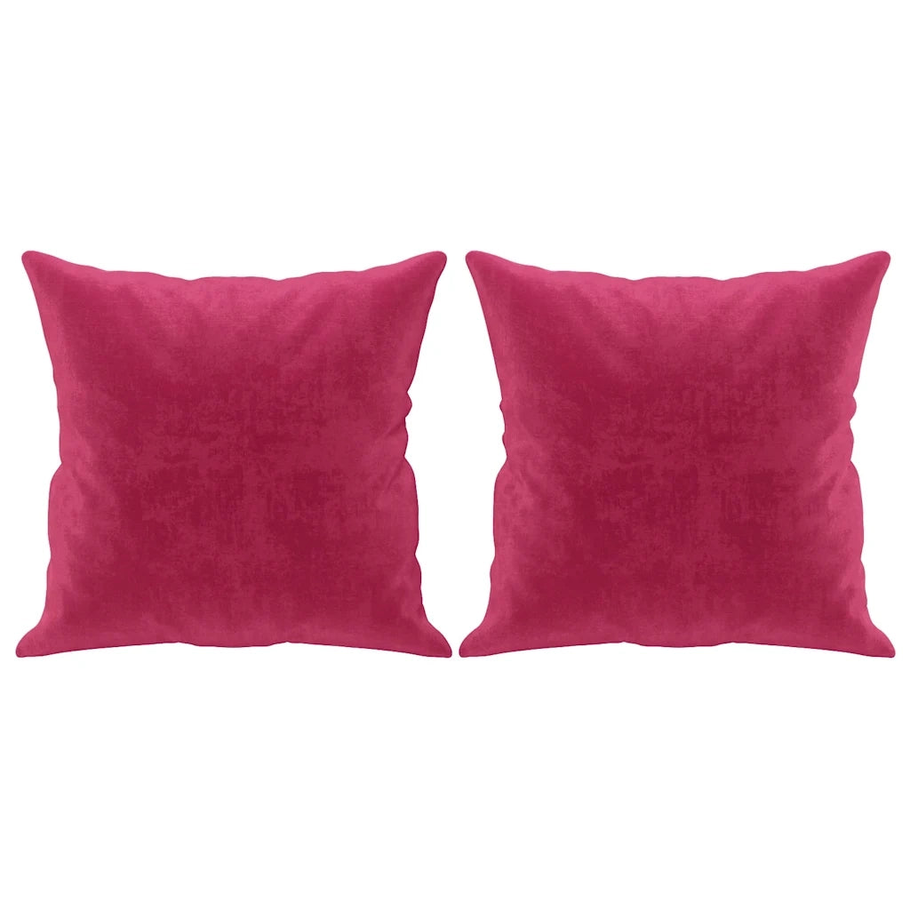 Divano a 2 Posti con Cuscini-Sofa 2 Posti con Cuscini Rosso Vino 120 cm in Velluto 807854