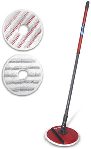 Mop con testa 360 gradi a microfibra per bastoncino a rotazione, accessori inclusi 2 pezzi