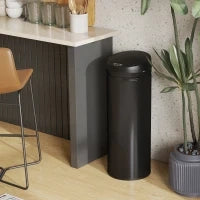 Bidone con Sensore da 50 Litri con Funzione Soft-Close, Bidone per rifiuti senza contatto in acciaio inossidabile per una cucina igienica
