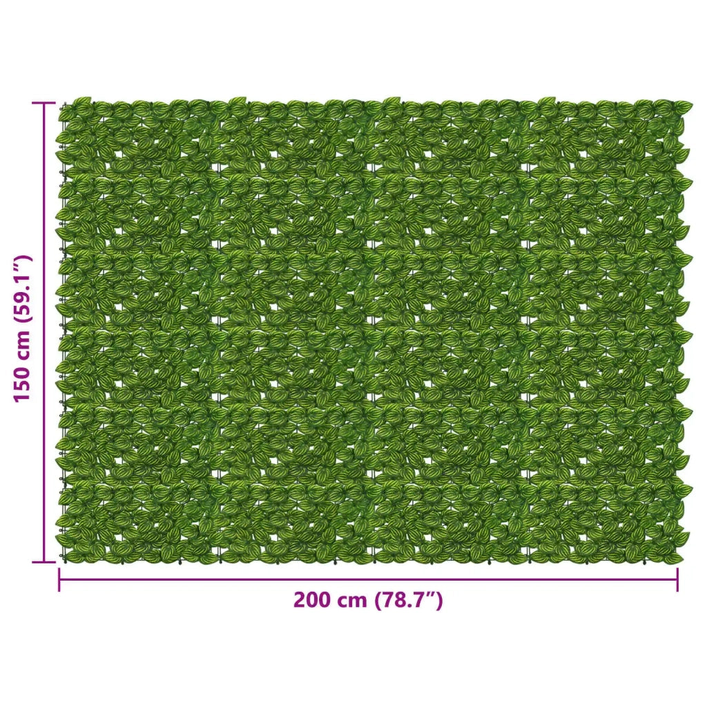 Schermo per balcone con foglie Verde e Giallo 200 x 150 cm 42040647