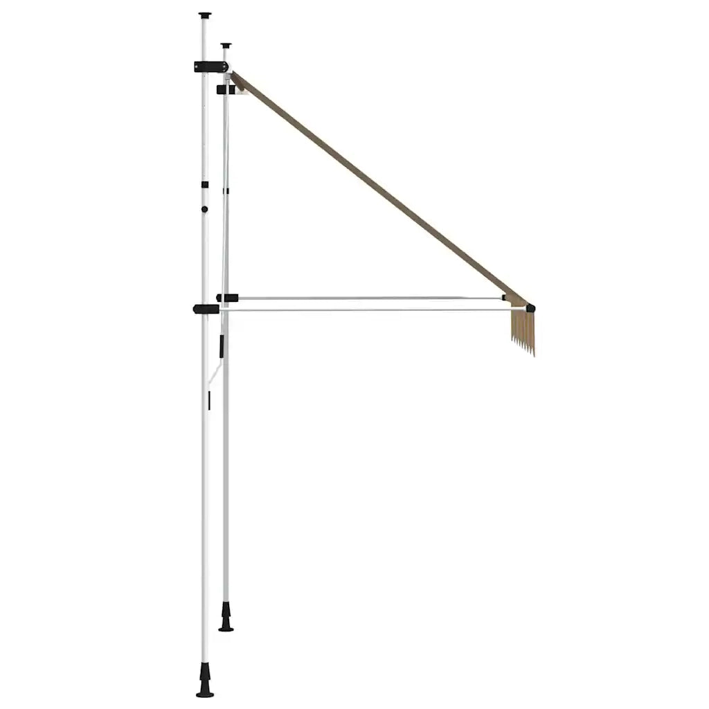 Tenda da Sole Retrattile Manuale 150 cm a Strisce Blu e Gialle
