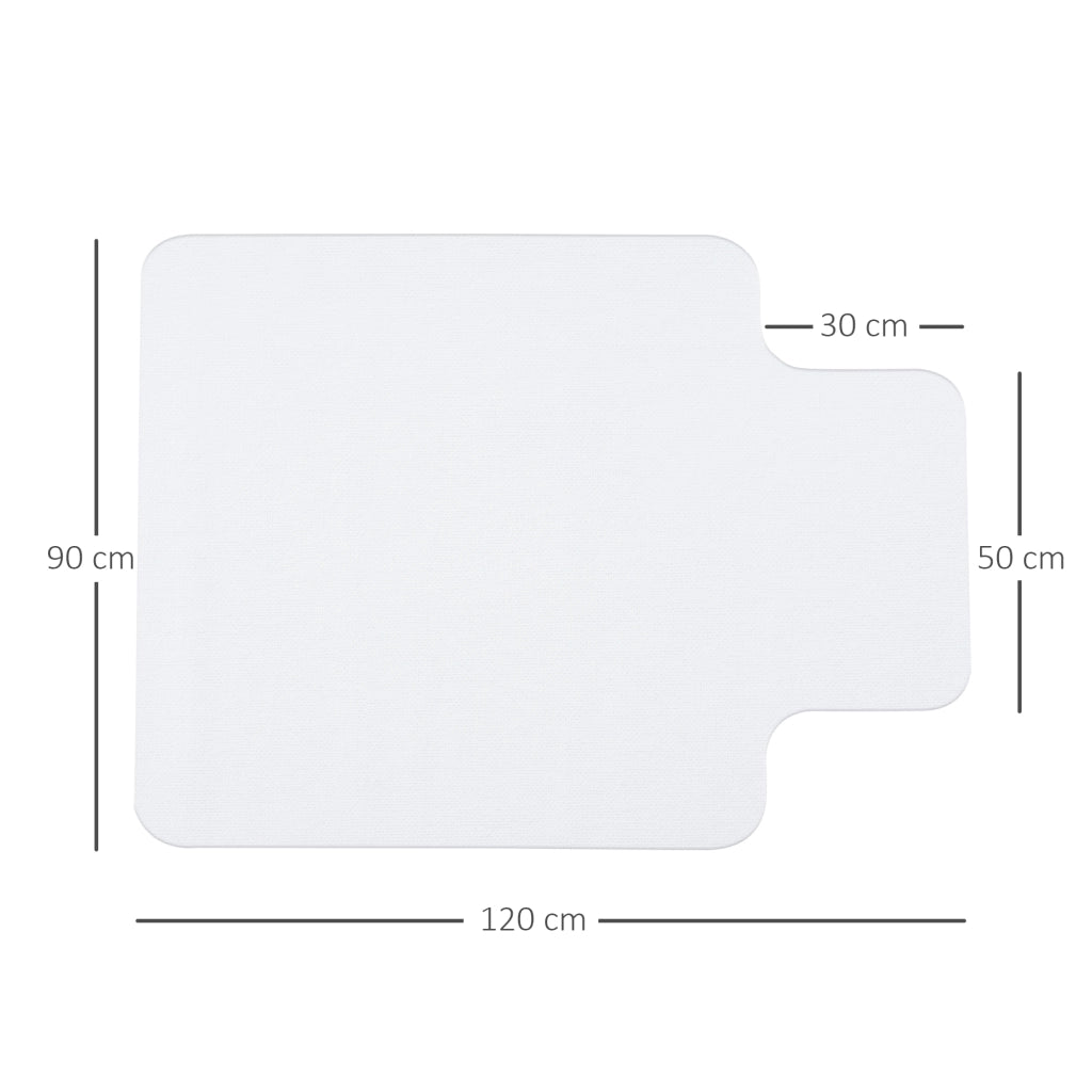 Tappetino per Sedia Ufficio Salvapavimento in Plastica, 90x120cm, Trasparente