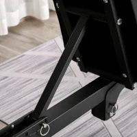 Panca Multifunzione Pieghevole, Altezza e Inclinazione Regolabile, 130x37x45-108cm, Nero