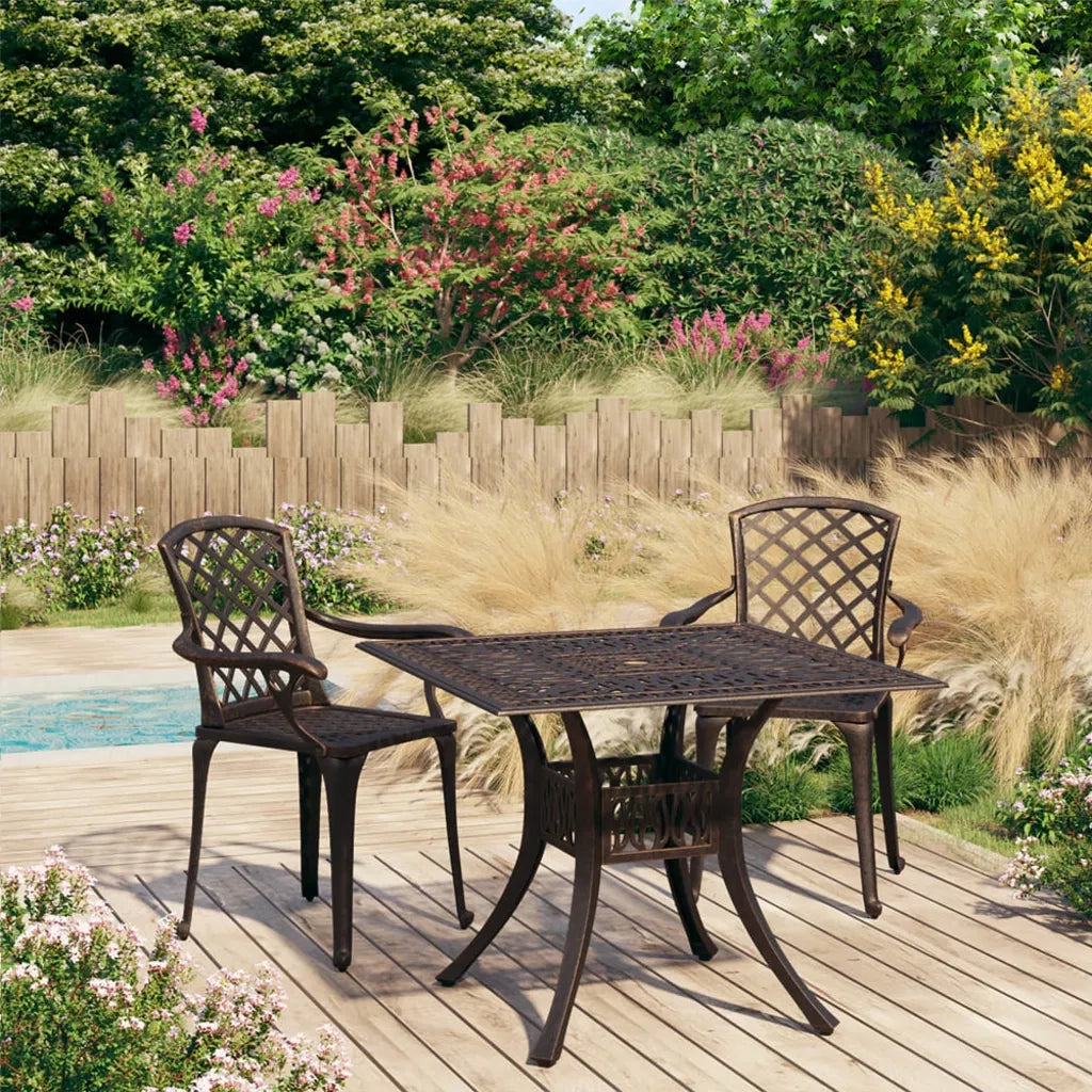 Set da Bistrot 3 pz in Alluminio Pressofuso Bronzo 3070586