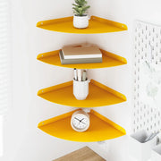 Mensola sospesa 4 pcs Giallo senape 30 x 30 x 2 cm 8004117