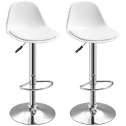 Set di 2 Sgabelli da Bar ¨C zephmum ¨C Altezza Regolabile 82-104 cm, Bianco